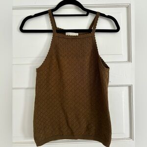 Ulla Johnson Olive Pointelle Knit Top. Size S. NWOT.